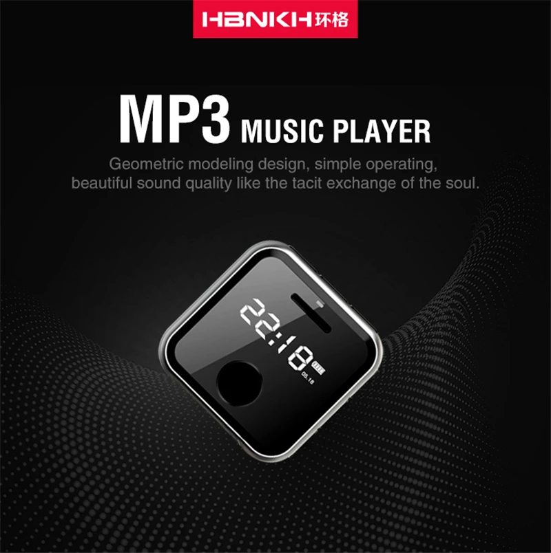 HBNKH металлический мини Mp3 плеер Hifi FM радио встроенный динамик Диктофон Mp3 плеер TF карта Спортивный Портативный 8G с ремешком для часов