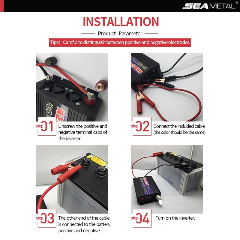 Автомобильный инвертор 4000 Вт 2000 от 12 В до переменного тока немодулированный