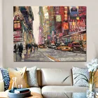 Современный европейский город Street на холсте постер, абстрактный Рисунок Пейзажная живопись на холсте картина на стену для Гостиная без рамки