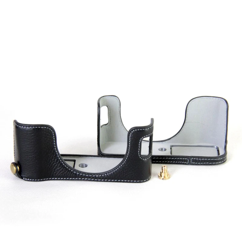 Роскошный Завод цифровой Половина корпуса камеры сумка чехол из натуральной