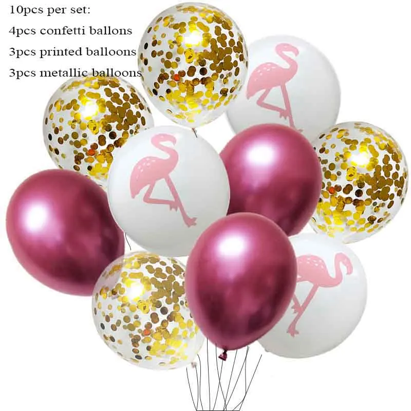 Flamingo baloon Фламинго воздушные шары на день рождения металлические Фламинго вечерние конфетти для воздушного шара балон ананас день рождения деко Гавайская тропическая Globos XN - Цвет: Flamingo baloon