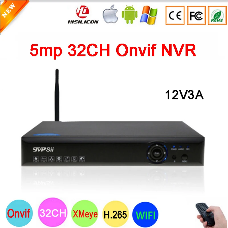 Blue-ray Hi3536C XMeye видео рекордер H.265 5mp 32CH 32 канала один SATA wifi Onvif IP камера CCTV NVR