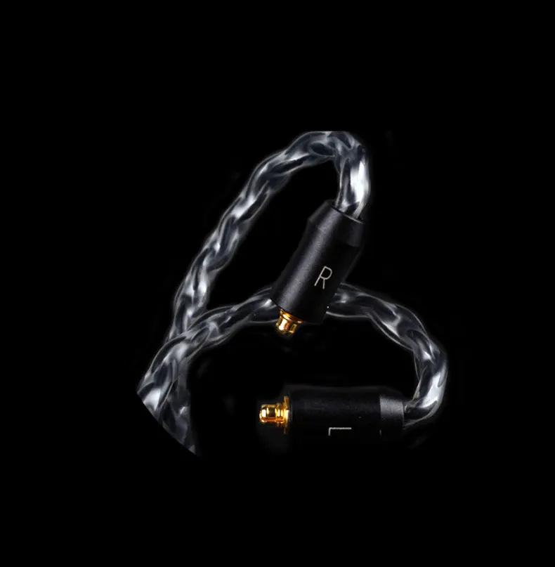 MMCX Наушники Аудио кабель использовать для Shure KZ TFZ CTZ TRN CCA TONEKING Technica IE80 IM 6N медные Серебристые наушники кабель обновления - Цвет: MMCX