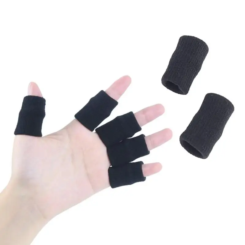10pcs Stretch Sports Finger Sleeves Arthritis Outdoor Finger Support Guards Basketball Beach Volleyball Finger Protection Care
