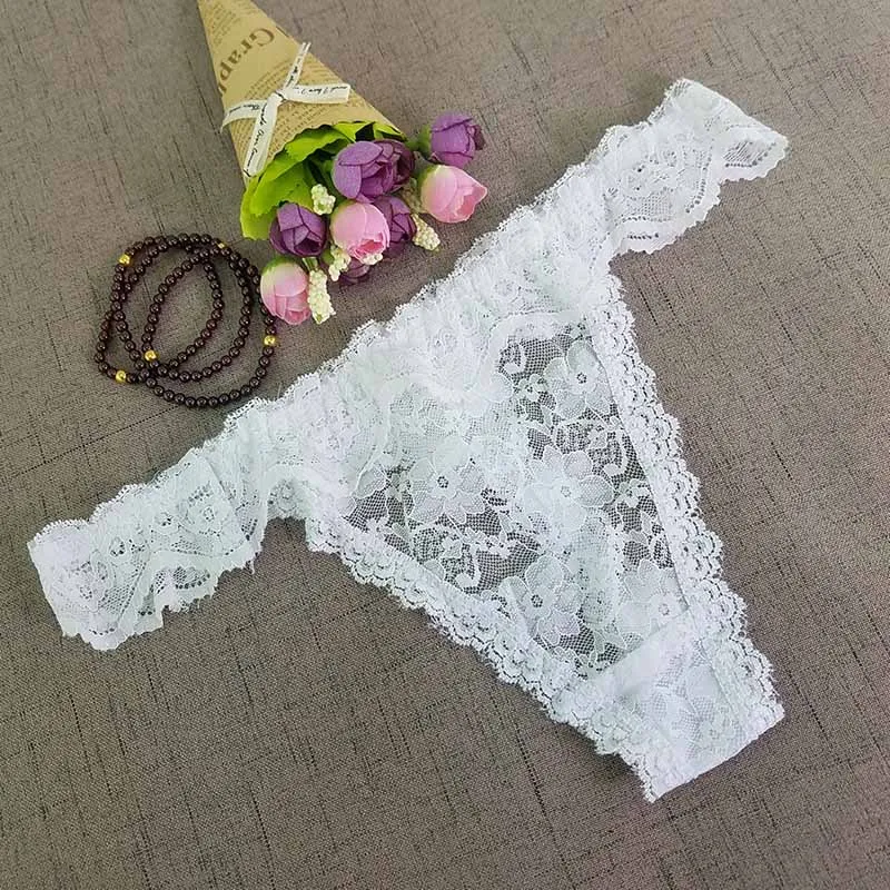 zhx99 white L XL Красочные регулируемые сексуальные удобные кружевные трусы g стринги Нижнее белье для женщин стринги 1 шт. ah21 - Цвет: zhx99 white