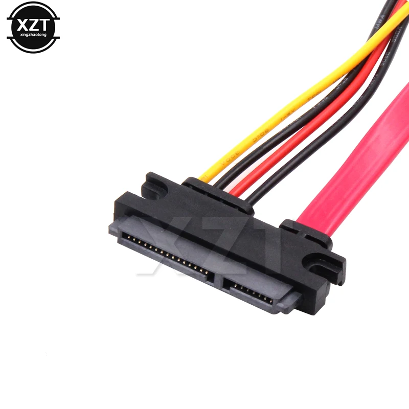 45 см 22Pin SATA кабель штекер гнездо 7 + 15 Pin серийный ATA питания комбинированный