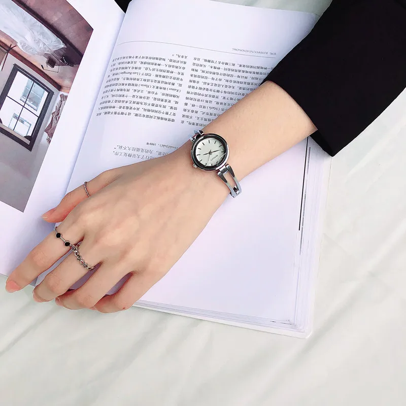 Новые модные часы для женщин люксовый бренд браслет из нержавеющей стали дамские