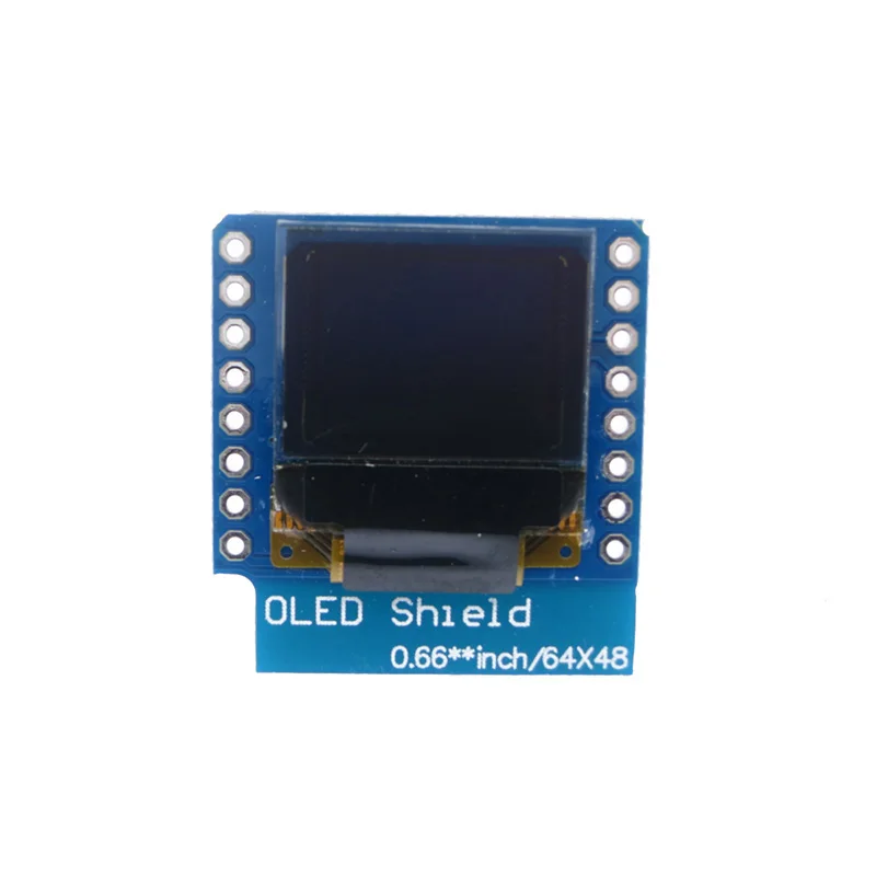 0 66 &quotдюймовый 64X48 IIC I2C OLED LED ЖК дисплей экран для Arduino совместимый D1 Мини |