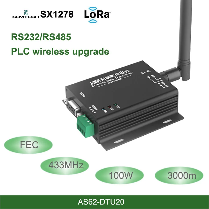 433 МГц LoRa SX1278 RS485 RS232 интерфейс rf DTU трансивер 3 км FEC Беспроводная фотосессия