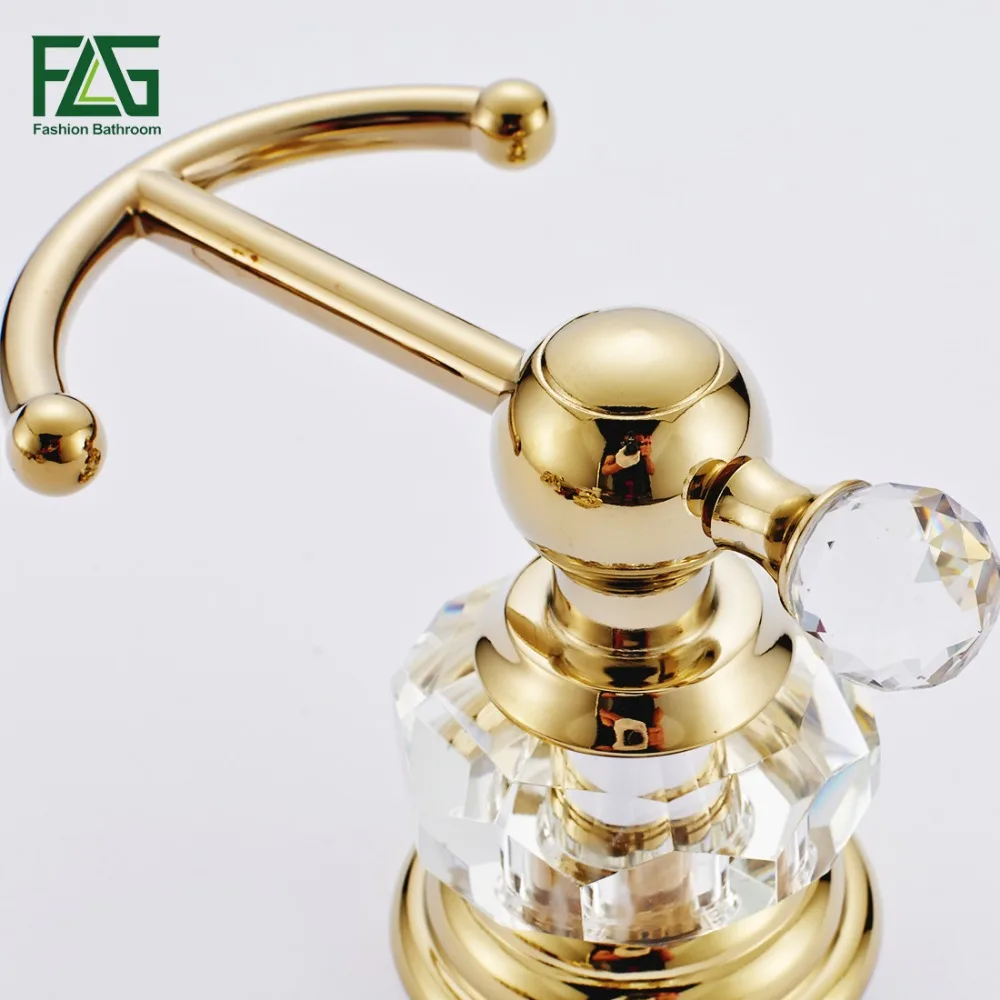 FLG аксессуары для ванной комнаты настенные латунные кристаллические золотистые