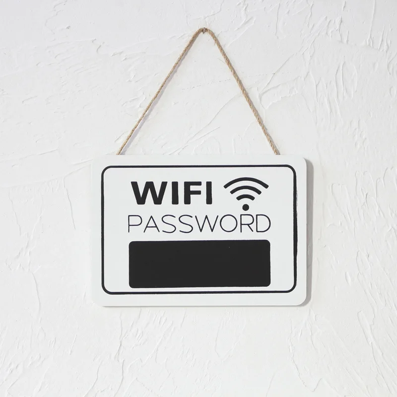 A Деревянный WiFi пароль вывеска подвесная табличка почерк пустая пластина доска доске Wifi знак для домашнего магазина вечерние магазины кафе бар - Цвет: A
