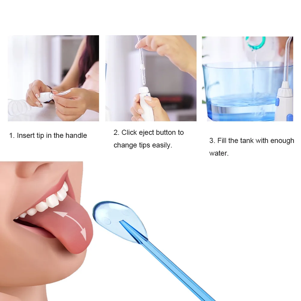 1 шт. Waterpulse язык очистители Совет замена советы для воды Flosser ирригатор полости