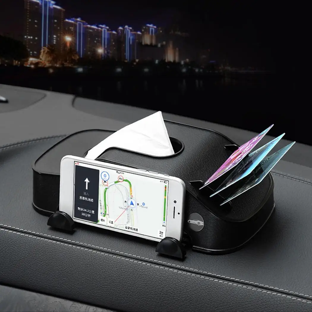 Многофункциональный автомобиль коробка для салфеток чехол хранения держит