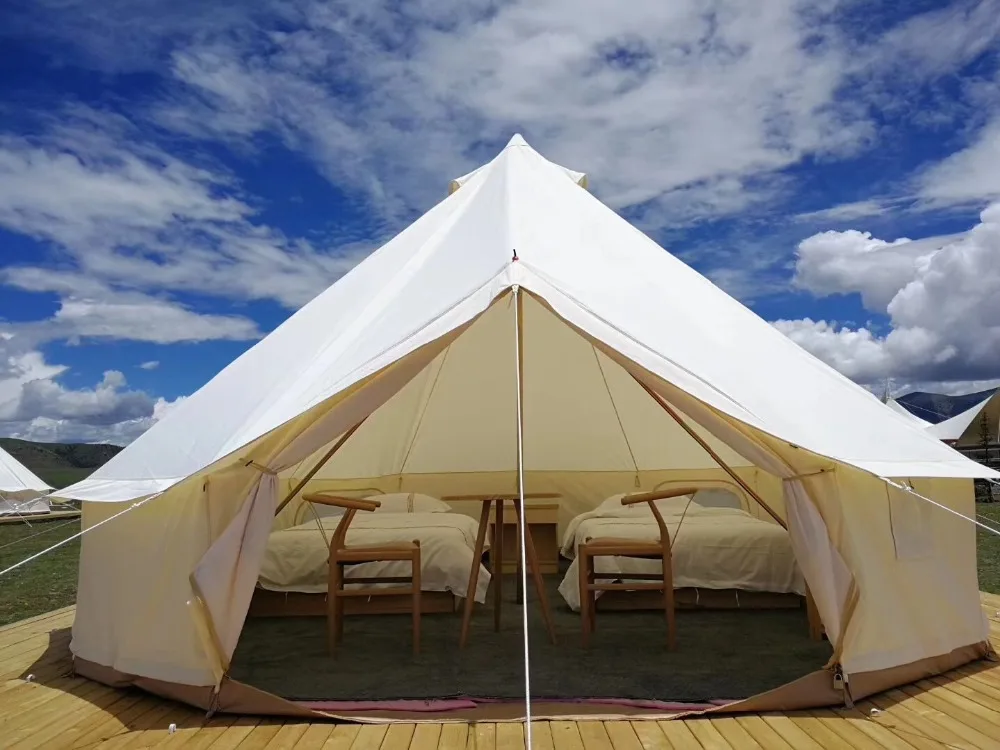 Glamping Палатка для семьи м 5 6 Оксфорд ткань водостойкий колокольчик