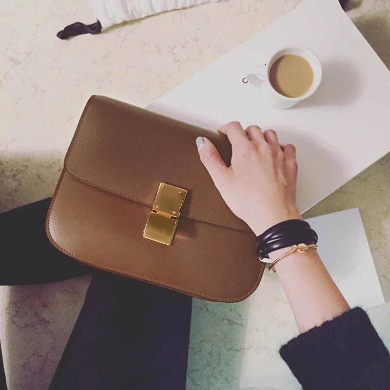 2017 Винтаж для женщин курьерские сумки классический ящик кожа небольшой площади