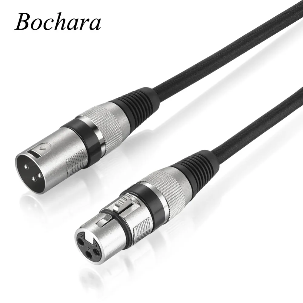 Кабель Bochara XLR с разъемом типа Папа мама Удлинительный кабель M/F 3 контактным для