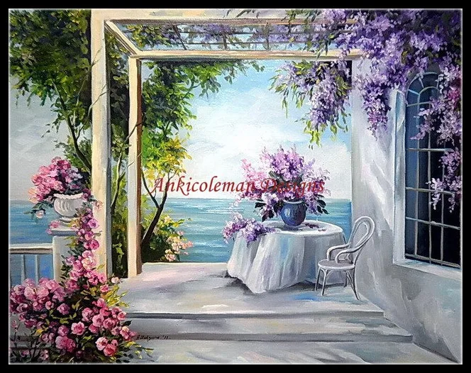 

Needlework for embroidery DIY French DMC High Quality - Counted Cross Stitch Kits 14 ct Oil painting - Vases with Flowers