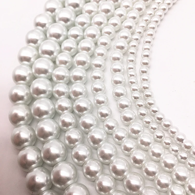

Wholesale 4/6/8/10mm Round Ball Loose Glass Pearl Spacer Charm Beads DIY Jewelry Making #08