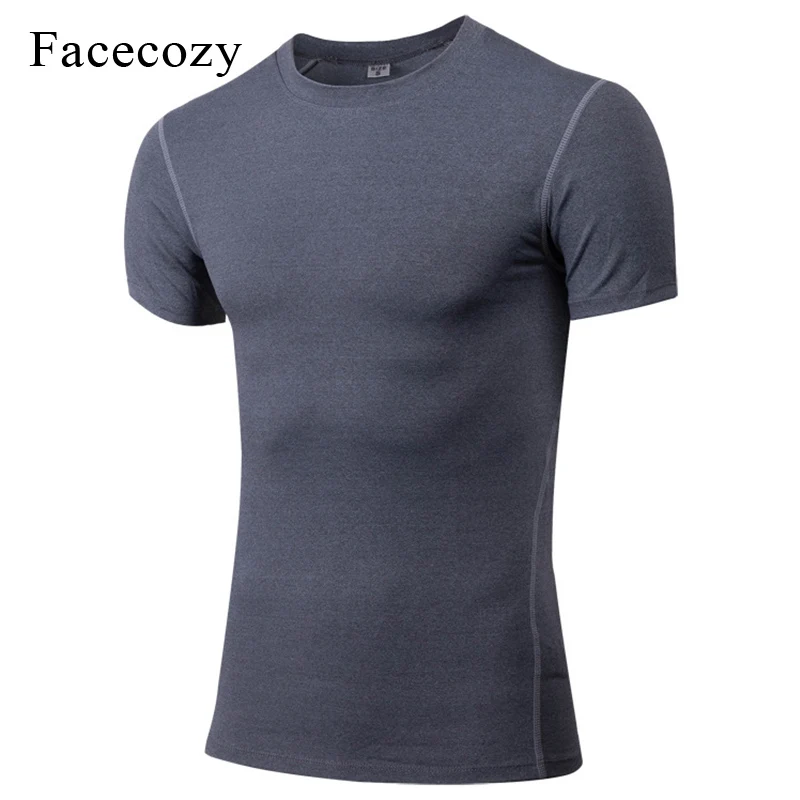 Facecozy мужские рубашки для йоги высокая эластичность топ фитнеса активного отдыха