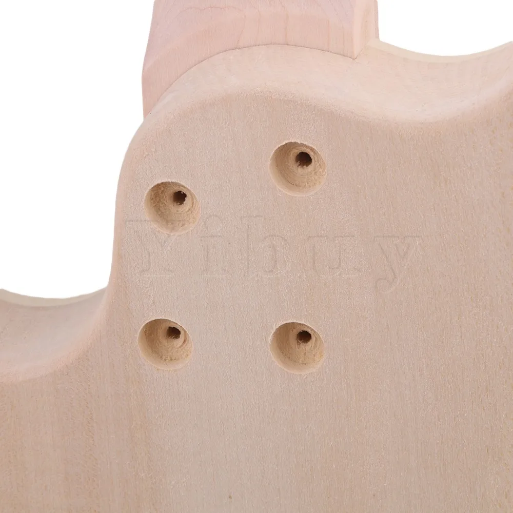 Yibuy липа клен MM1-F 6 струнные электрические гитары DIY Kit корпус накладка хамбакер звукосниматель мостовой колышки шеи ручка