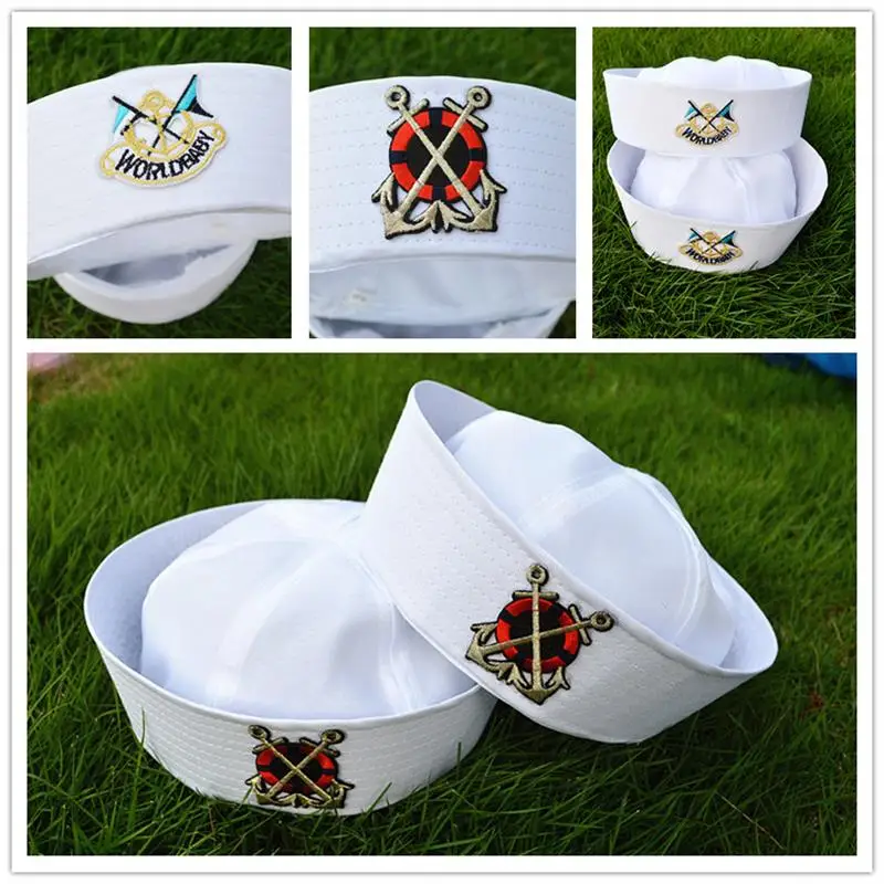 

Military Hats 2019 Men and Women Seaman Big Arrow Sailor Navy Cap Captain Sailor Hat Cap Performance 14 Styles for Adult and Kid
