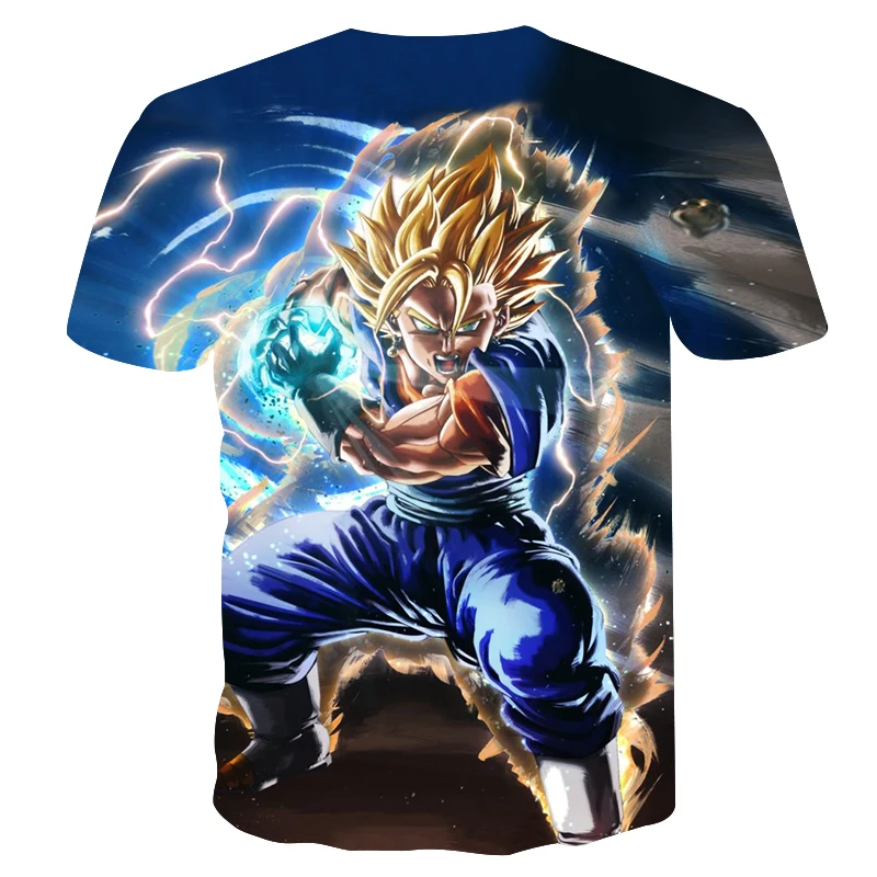 Футболка Dragon Ball DBZ Bulma Super Saiyan vegeta 3D для мужчин и женщин аниме детей Goku Goten Gohan Harajuku