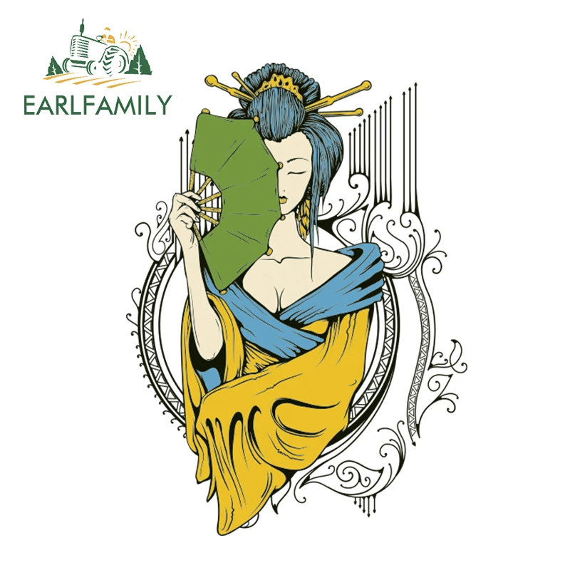 EARLFAMILY 13 см x 9 4 Красивая виниловая наклейка Maiko мультяшная танцующая девушка