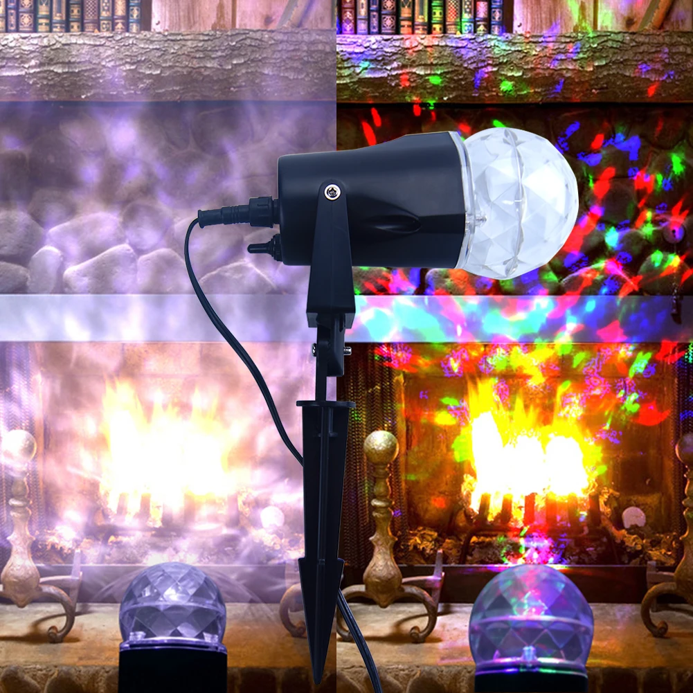 Калейдоскоп проектор Поворот светодиодный свет RGB переключаемый двор открытый