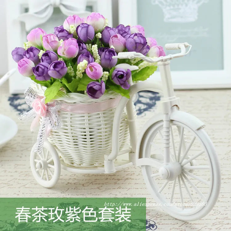 Искусственные поплавки домашние украшения цветы синий трость макияж цветочный