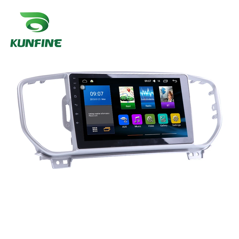 

Octa Core 1024*600 Android 10.0 Car DVD GPS Navigation Player Deckless Car Stereo for KIA KX5 Sportage R 16-18Silver Color Radio