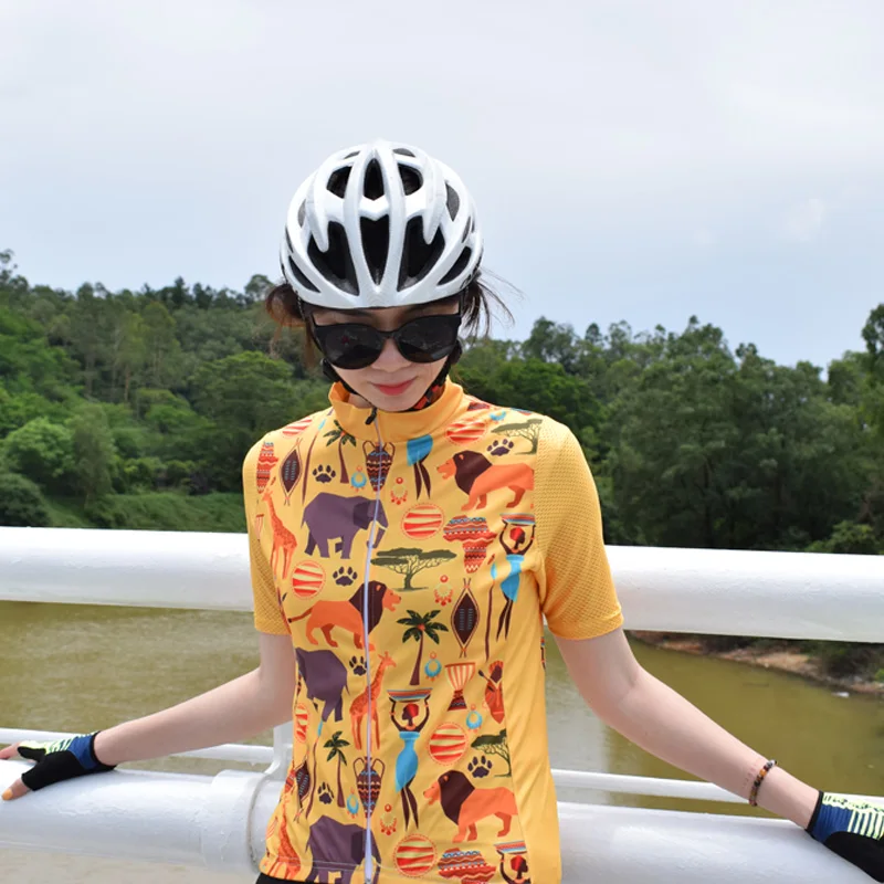 Pro Team 2019 MTB женский летний короткий рукав велосипед Велоспорт Джерси одежда