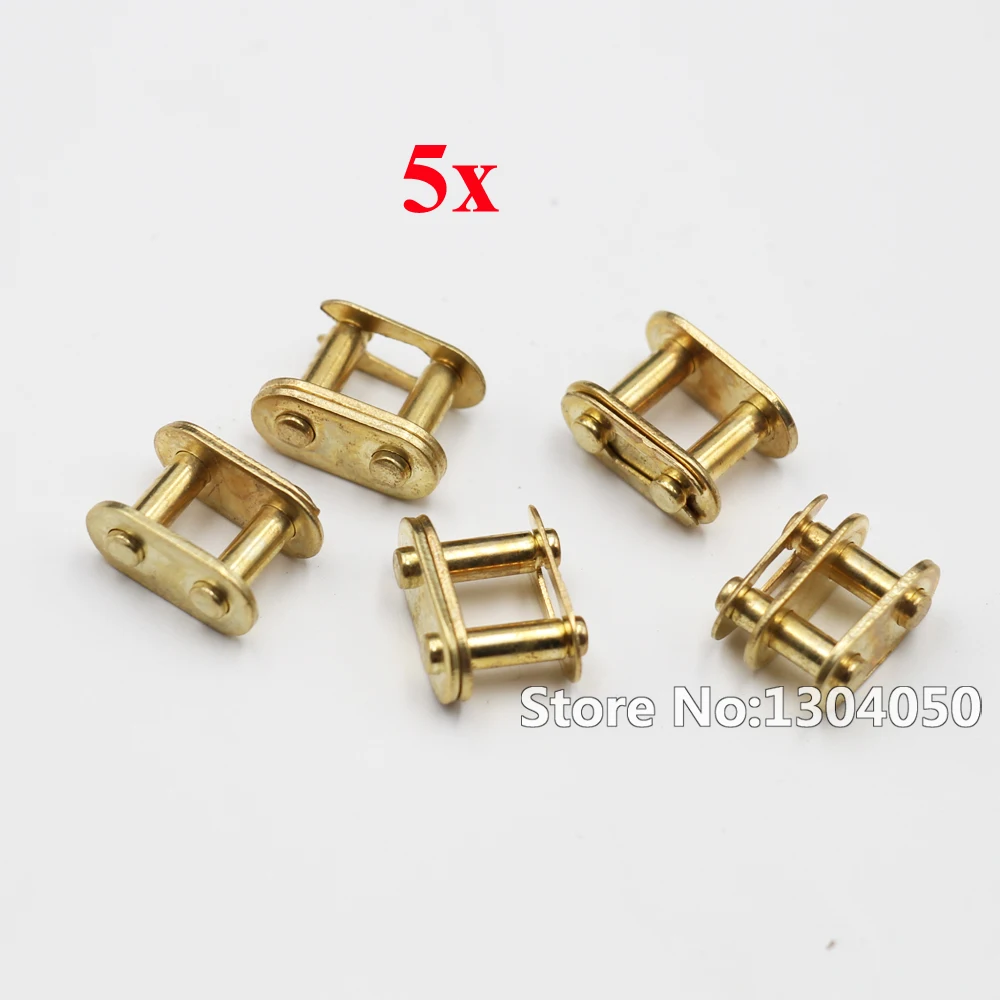 

5X T8F Golden Chain Master Link 2-тактный 43 47 49cc мини-Квадроцикл квадроцикл карманные велосипеды Go Kart скутер