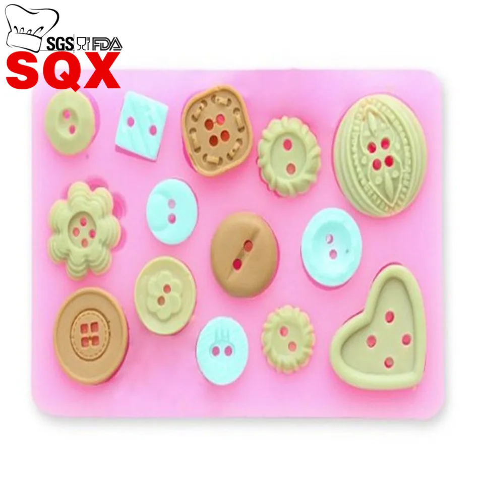 Рождественское свадебное украшение в форме пуговицы силиконовая форма сахарная