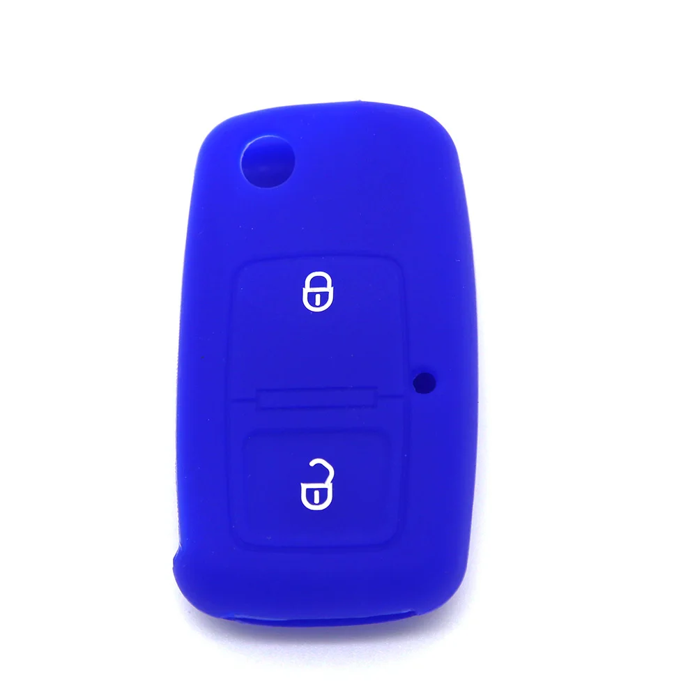 Мягкий на ощупь силиконовый для ключа автомобиля чехол Volkswagen Passat Polo Golf SKODA auto Key