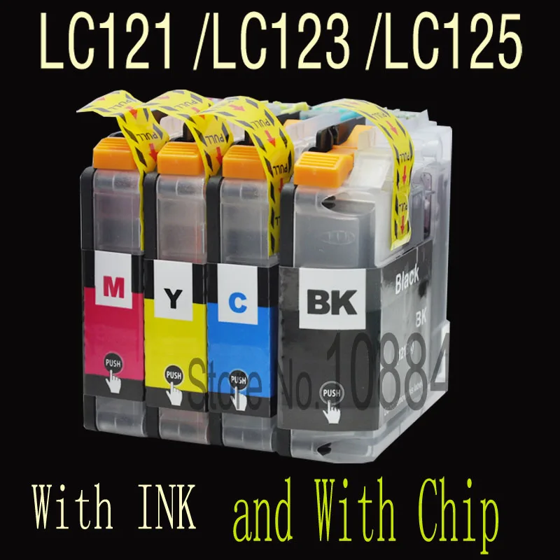 Чернильный картридж для принтера Brother J4510dw J4610dw J4710 J4510 J4610 4710 4510 4610 LC123 Europe E204|ink