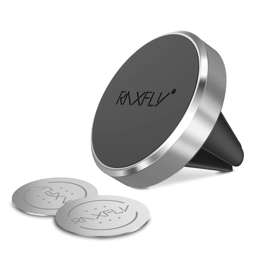 RAXFLY магнитный держатель телефона автомобиль для Redmi 4X Примечание 5 Pro Air Vent держатель для телефона в автомобиль магнит подставка для iPhone X XS MAX держатель для телефона в машину держатель для телефона - Цвет: Sliver-2