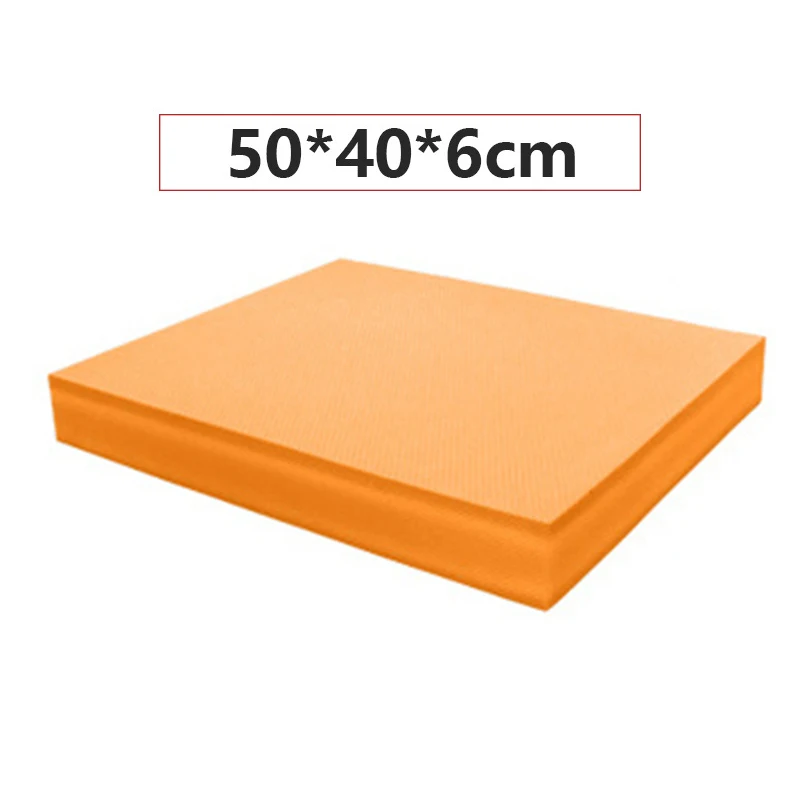 50X40X6CM orange Нескользящая Подушечка Для Йоги Тренировка Фитнес упражнения унисекс домашний Коврик для йоги водостойкий поролон накладки для балансировки - Цвет: 50X40X6CM orange