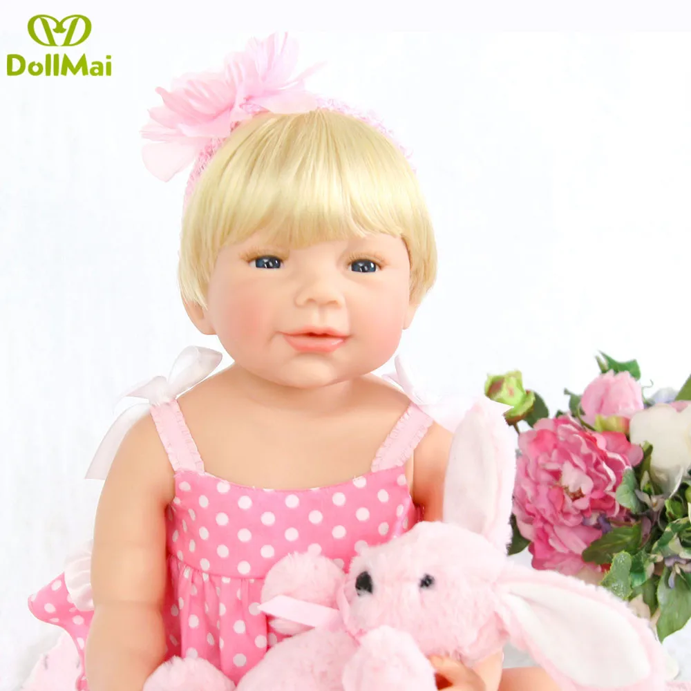 

DollMai bebe reborn baby doll 22 "Настоящие Детские Полный Силиконовые Винил куклы-младенцы reborn живые Новорожденные Девочки Малыши принцесса куклы для де...