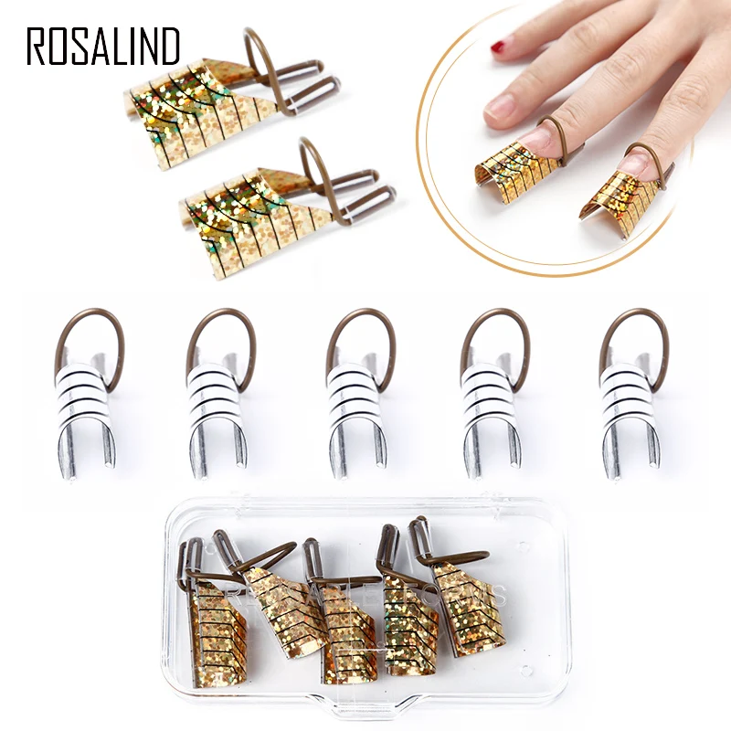 ROSALIND 5 шт./кор. формы для наращивания ногтей гель средство покрытия лаком