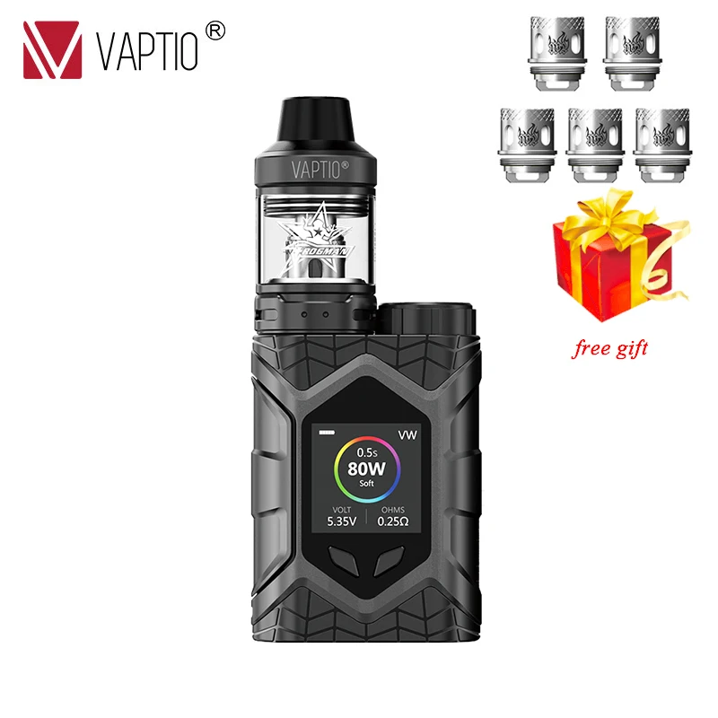 Электронная сигарета Vaptio Wall Crawler 80 Вт испаритель атомайзер 5 0 мл экран 1 3