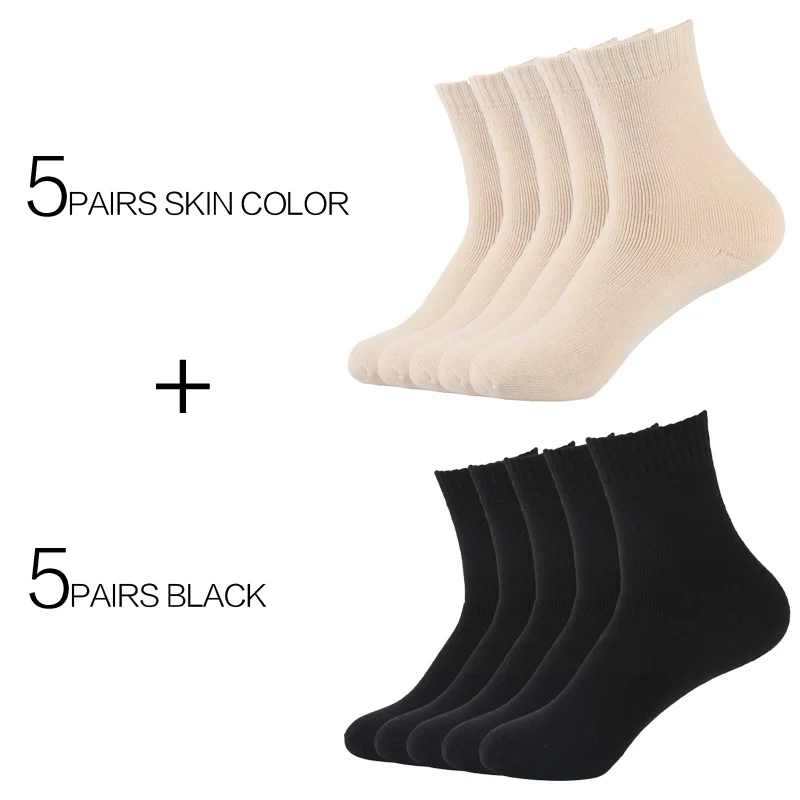 10PAIRS GROUP E 10 пар/лот Eur36-42 женские зимние утепленные махровые носки женские теплые хлопковые носки - Цвет: 10PAIRS GROUP E
