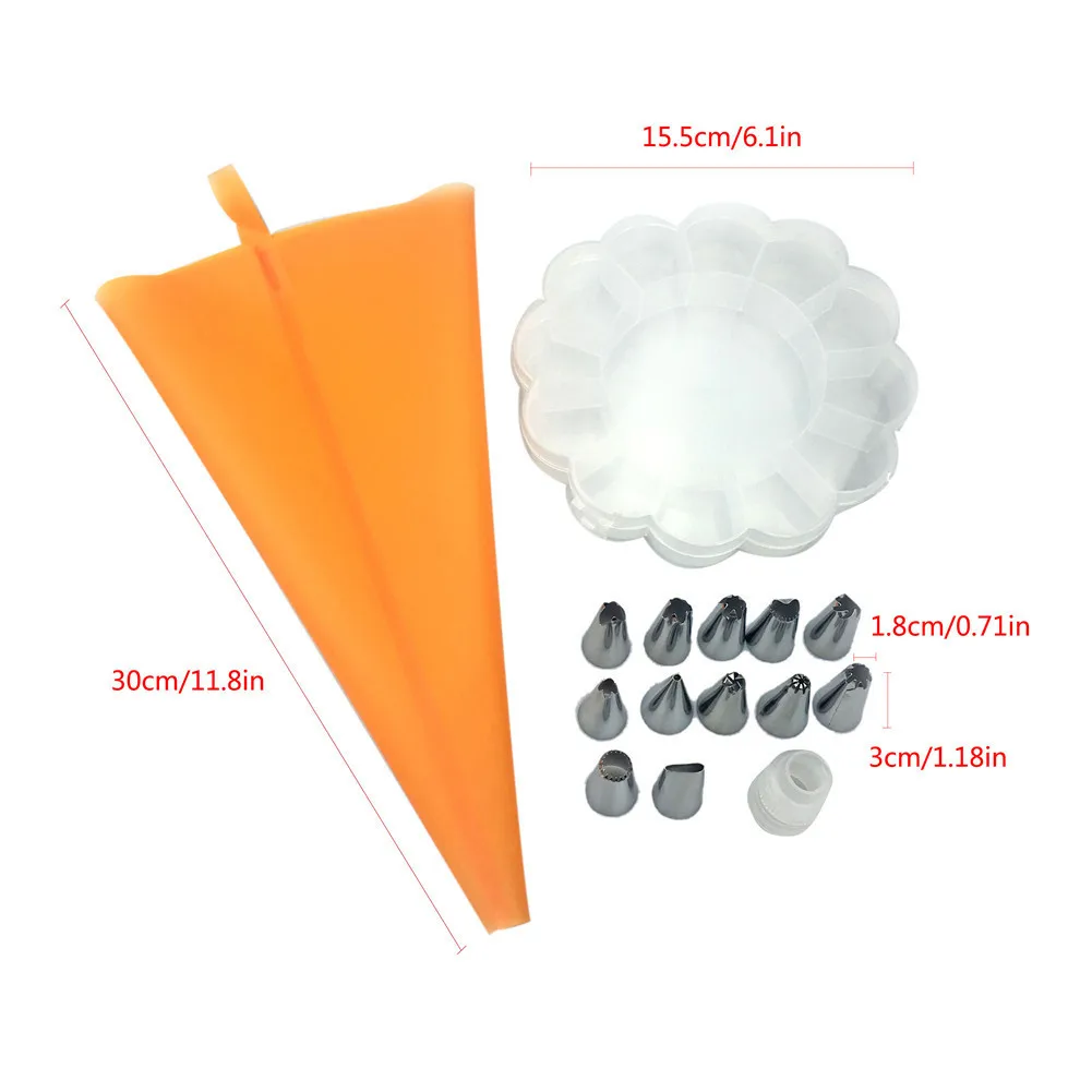 14 шт./компл. Набор насадок для кондитерского мешка сделай сам из нержавеющей