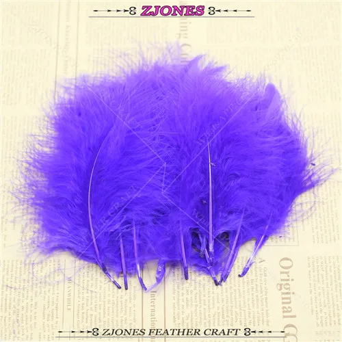 purple 20-100 шт 4-" пушистые перья индейки Марабу перо карнавал Хэллоуин Рождество DIY Ремесло Украшение свадебное украшение шлейф - Цвет: purple