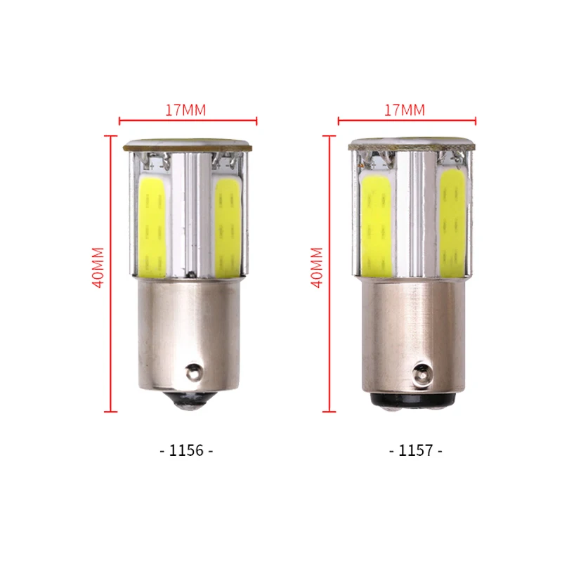 1x S25 P21W PY21W Ba15s 1156 Bay15d 1157 светодиодный COB для автомобиля лампы сигнала поворота светильник 12V тормоз заднего хода, сигнализирующий фонарь красный цвет: желтый, белый