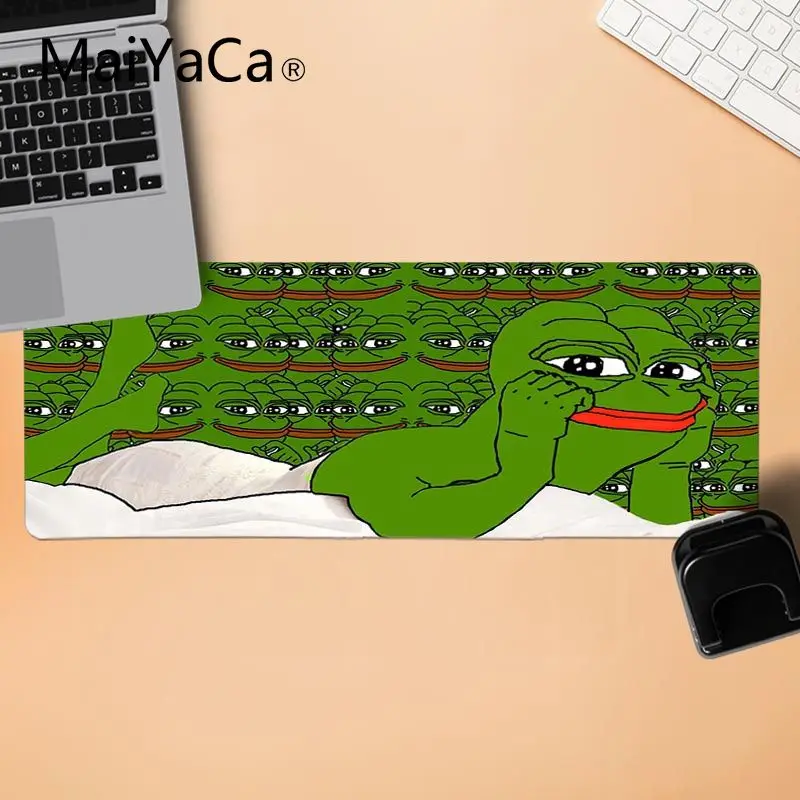 MaiYaCa Забавный лягушонок Пепе индивидуальные коврики для мыши компьютерный Аниме Коврик для мыши и ноутбука резиновая мышь прочный Настольный коврик для мыши
