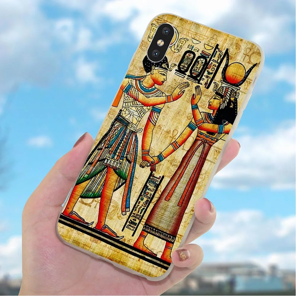 Мягкий чехол для телефона из ТПУ iPhone X Анубис Анкх Фараона 6 6S XR Xs Max 8 Plus 7 5S 5 SE