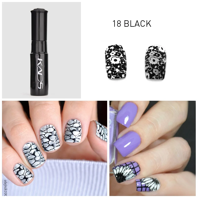 Штампованный лак для ногтей 1 бутылка и штампованный профессиональный дизайн