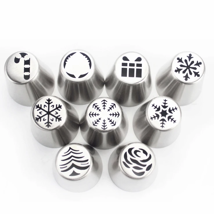 9 шт Насадки для кондитерского мешка Рождественская елка русский сопла формы