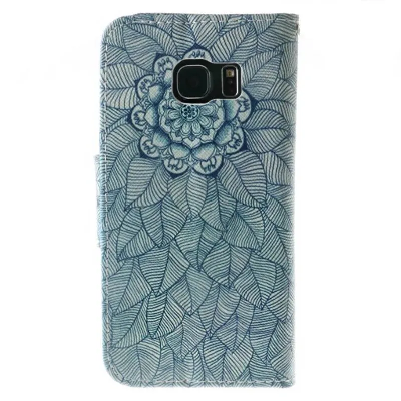 Colour Decoration Flip Kickstand Leather Case For Samsung Galaxy S6 Wallet Phone Bag Cover Edge Cases |