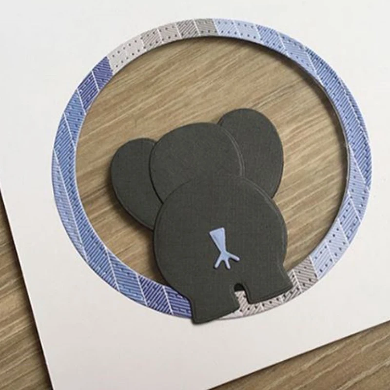 Медвежонок со слоном милые животные металлические резные штампы для DIY